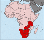 Distribution of P. lugardi POCOCK, 1900